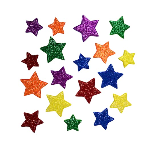 12 Packs: 150 ct. (1,800 total) Glitter Star Foam Stickers by Creatology&#x2122;